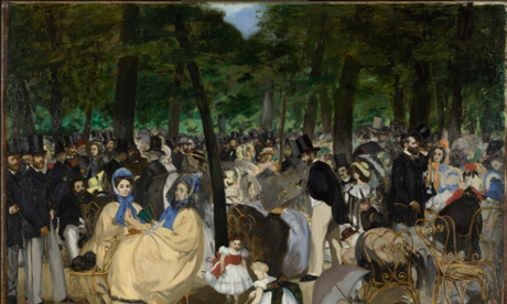 Music in the Tuileries Gardens by Edouard Manet, 1862.