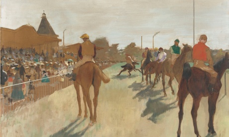 Horses before the Stands by Edgar Degas, 1866 –1868.