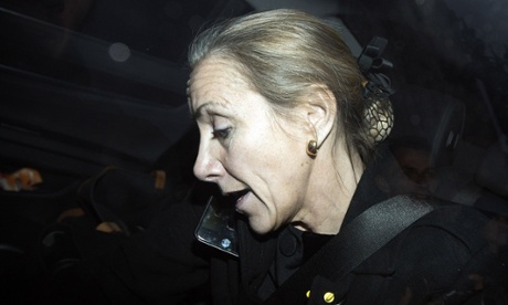 Rona Fairhead leaves after the public accounts committee hearing.