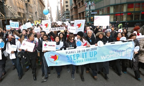 Planet 50-50 by 2030: thousands marched through Manhattan on 8 March to show solidarity for the global women's movement.