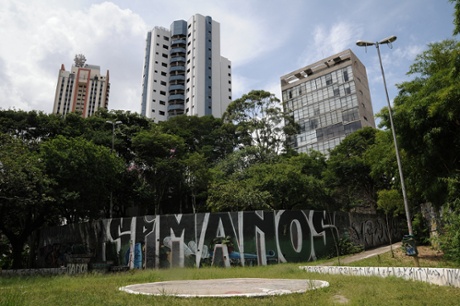 The source of natural water in the square Homero Silva, in Sao Paulo.