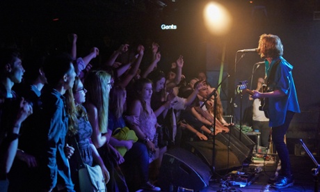 William Walter of the Family Rain on stage at Dingwalls.