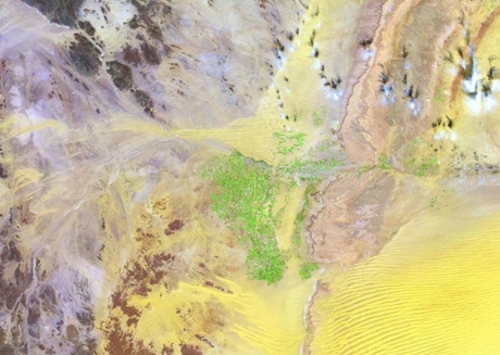 Irrigation in Arabian desert 