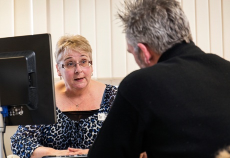 Rugby jobcentre, which has become the showcase for universal credit