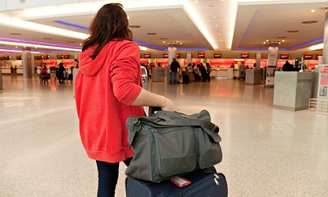 Young woman at Heathrow