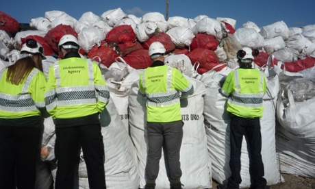 Waste illegally dumped in Newark, UK