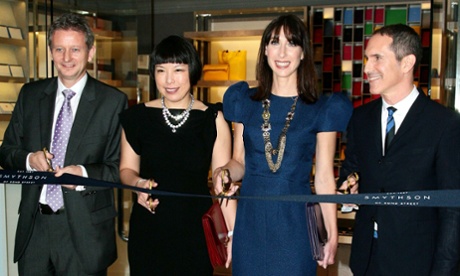 Samantha Cameron at a Smythson launch in Hong Kong.
