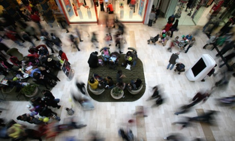 Shoppers at Westfield mall in west London. The BCC said: 'Consumer spending is one of the key drivers in our growth upgrade.'