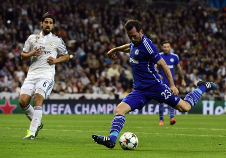 Christian Fuchs shoots and and scores.