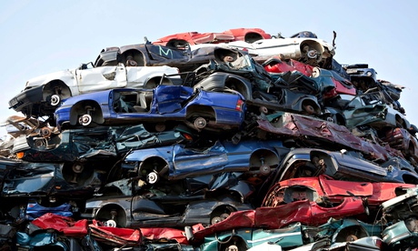 Old cars, scrapyard