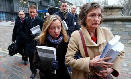 Family of murdered Belfast solicitor Pat Finucane arrive for a media conference in London, 12 December 2012