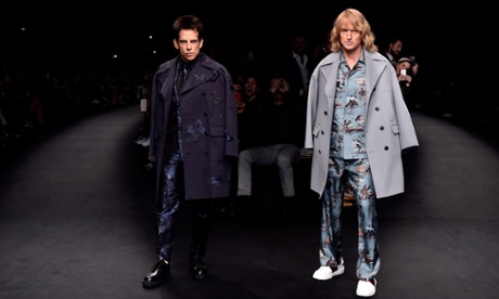 Ben Stiller and Owen Wilson on the runway at the Valentino fashion show.