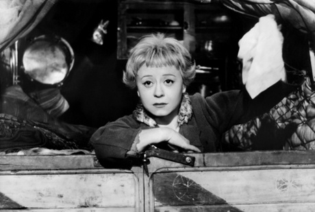 Giulietta Masina at the doomed Gelsomina in La Strada.