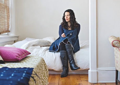 Elisa Albert in her apartment