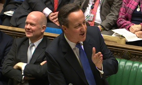David Cameron is taking PMQs