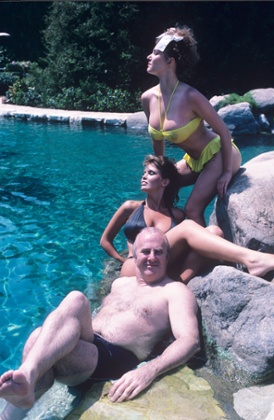 James at the Playboy Mansions in 1987.