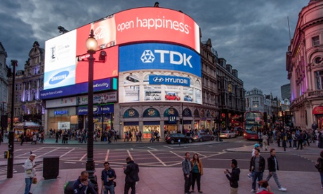 London’s Piccadilly Circus: one of the one of the world’s best-known advertising sites