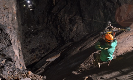 The 130-metre zipline is very steep so has an automatic braking system