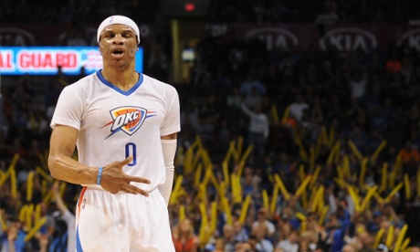 Oklahoma City Thunder guard Russell Westbrook, despite his frightful appearance, is not a villainous android. He's just one of the best players in the NBA.