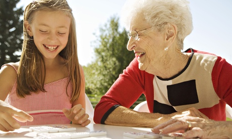 Grandmother with granddaughter