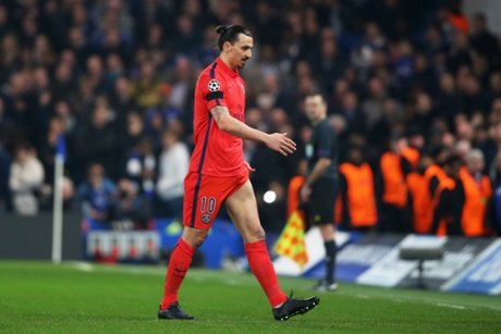 Zlatan Ibrahimovic of walks.