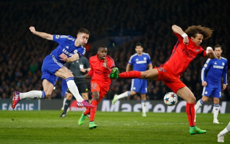 Gary Cahill shoots.