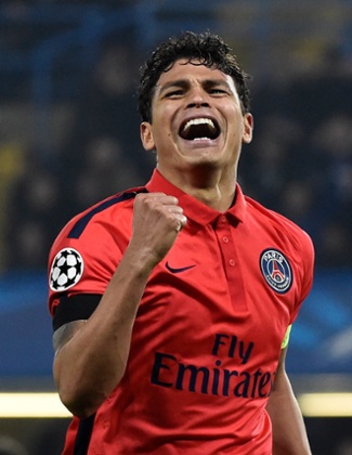Thiago Silva celebrates.