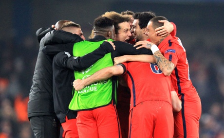 PSG celebrates victory.