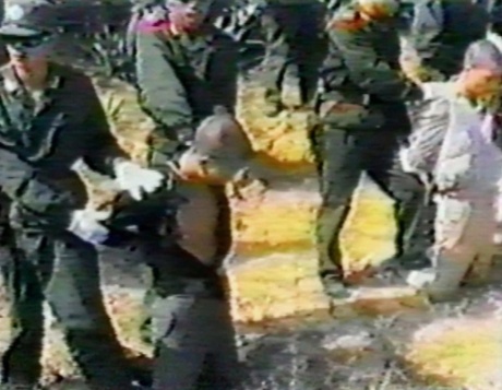 This image, taken from video provided by Harry Wu, who spent 19 years in Chinese prisons, shows Chinese citizens being readied for public execution in Fukien province in 1992. Worldwide, Amnesty International counted 1,457 executions last year, but says the real number is likely much higher. It says at least 1,000 were in China. (AP Photo)