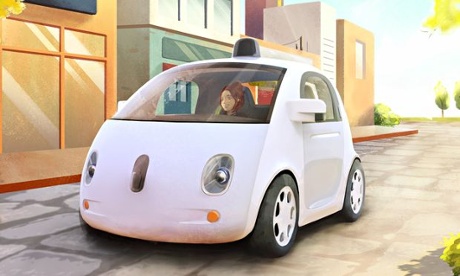 Graphic of Google driverless car