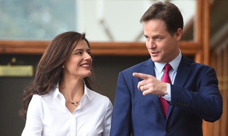Nick Clegg and his wife Miriam Gonzalez Durantez