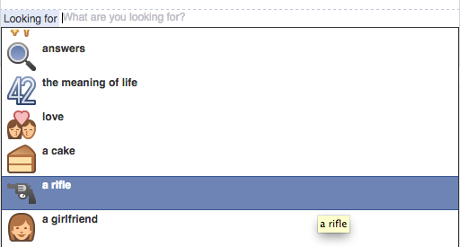 rifle option for looking for on Facebook
