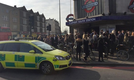 Clapham South tube station after the incident during Thursday morning's rush hour.