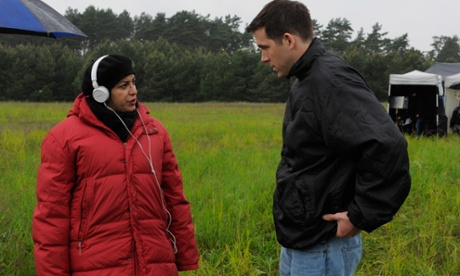 Marjane Satrapi on set with Ryan Reynolds