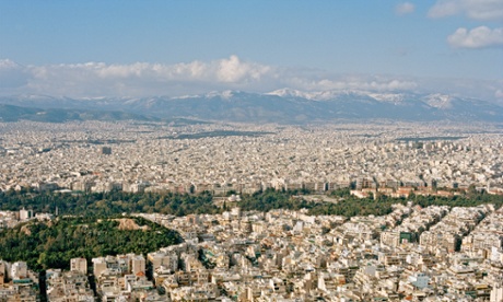 Looking down on Athens