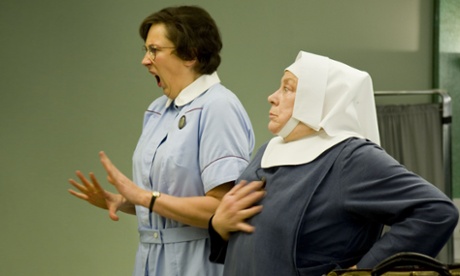 Actors in role during filming of Call the Midwife