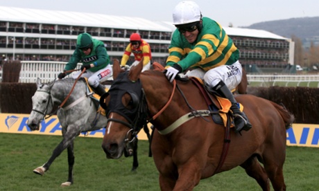 Uxizandre, ridden by Tony McCoy, on his way to winning the Ryanair Chase.