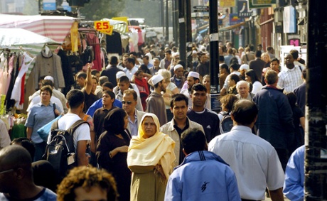 Whitechapel high street, one of the most multicultural areas in London.
