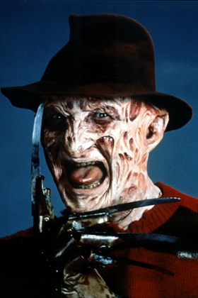 Robert Englund as Freddy Krueger in Nightmare on Elm Street.