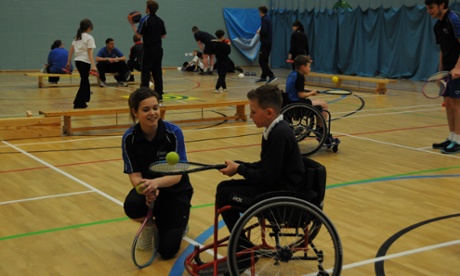 Wheelchair users at the University of Worcester Arena