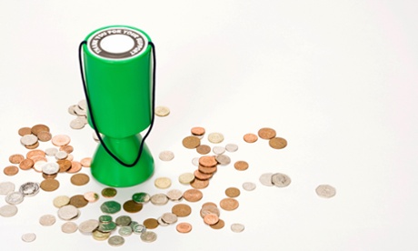 Green charity money box