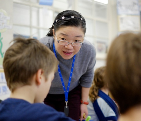 In Shanghai every child of the same age is on the same page of the same text book at the same time
