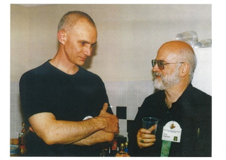 Terry Pratchett with fans
