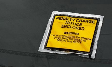 parking fine on windscreen