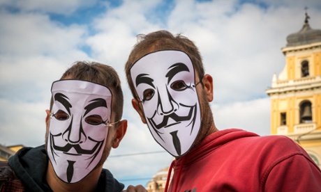 Anti-austerity protestors in Italy