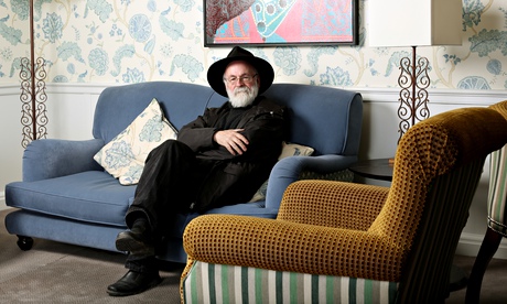 … Terry Pratchett in his home in 2013. 