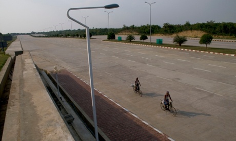 A 14-lane highway in the centre of Naypyidaw, the capital of Burma.