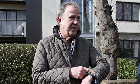 Television presenter Jeremy Clarkson leaves an address in London