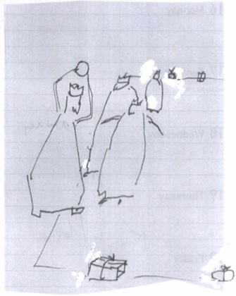 Playing football with the three kings