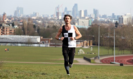 Jamie Doward running in Hampstead Heath, north London